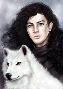 jon_snow_and_ghost_by_satelliteghost-d9qzi9f