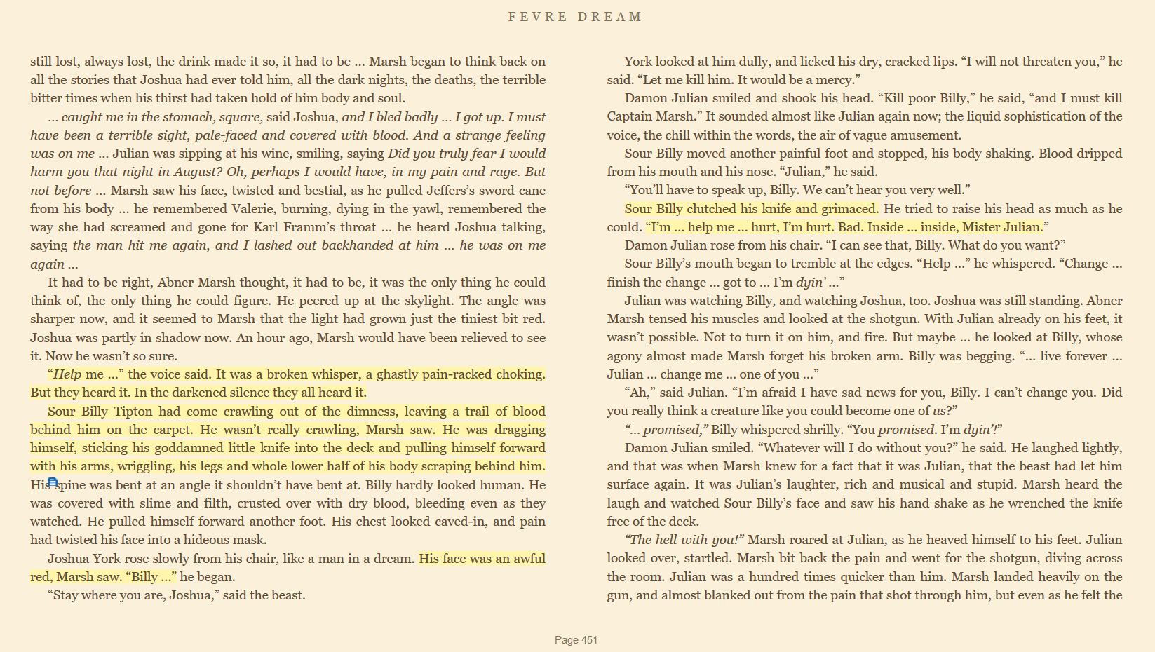 Fevre Dream Fattest Leech Reekified Bowen Marsh