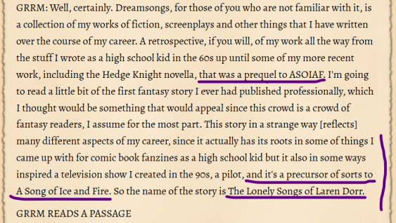 Fattest Leech Laren Dorr GRRM quote 1